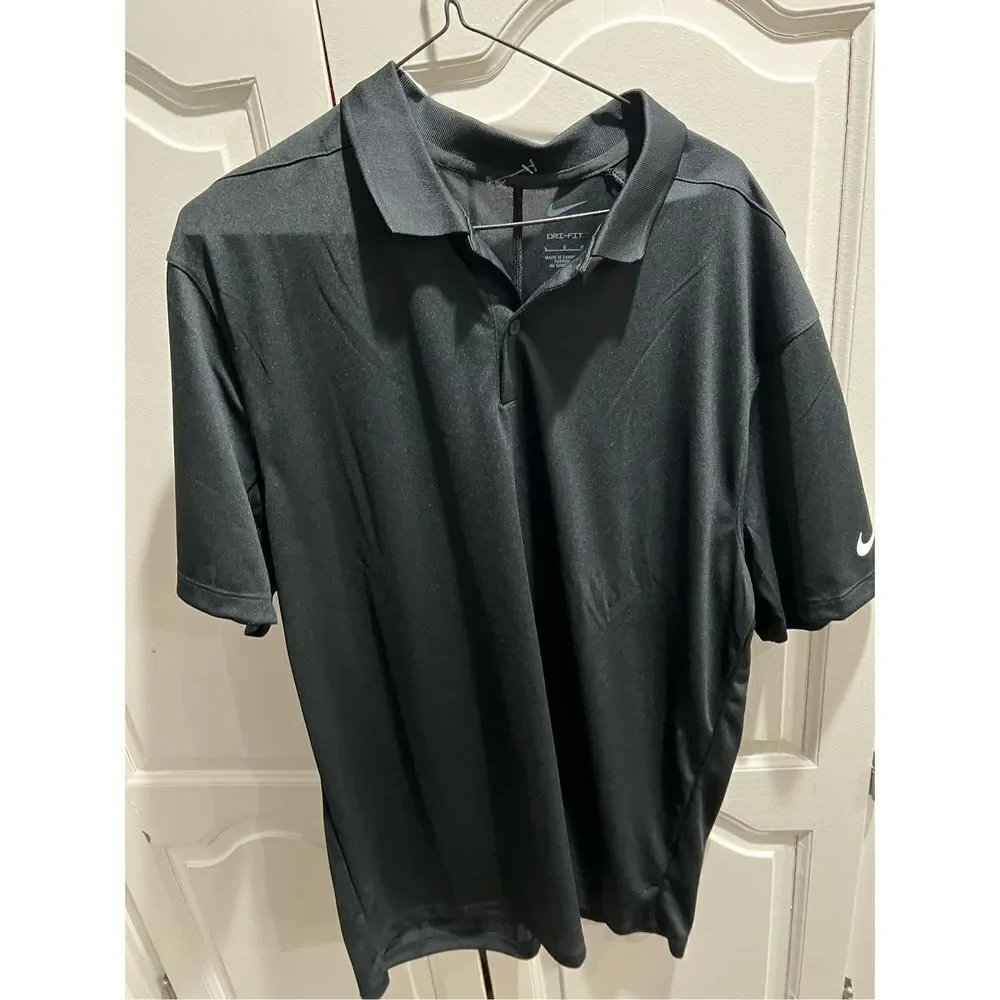 Nike Dri-FIT Victory Men's Golf Black Polo Large